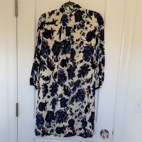 Diane von Furstenberg Layla Floral Clip Dot Shirt Dress - Picture 6 of 7